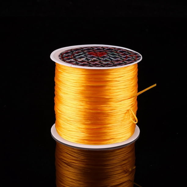 Hilo elástico plano, cuerda elástica de seda plana de cristal, cuerda elástica para bricolaje, pulsera de cuentas, cuerda para enhebrar, hilo de spandex