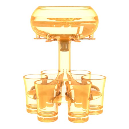 

Transparent 6 Cup Automatic Wine Dispenser Liquor Beer Party Pourer Crafts Can Meet Party Bar Party or Drinking Games