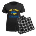 thumbnail image 5 of CafePress - We Love Ukraine Pajamas - Women's Short Sleeve Print T-Shirt and Pants Dark Cotton Pajama Set, 5 of 7