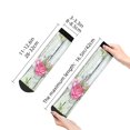 thumbnail image 4 of Pofeuu Vintage Wood with Floral Print 30cm Socks, Adult Running Hiking Socks for Youth and Adult, 4 of 7