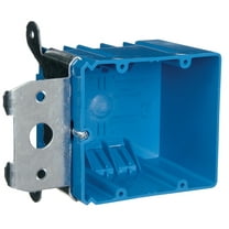 Carlon 2-Gang PVC New Work Adjustable Wall Box, 34 Cu. In. B234ADJ