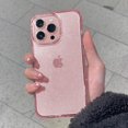 thumbnail image 2 of Luxury Glitter Bling Bumper Transparent Case For iPhone 15 14 13 11 12 Pro Max Mini X XS Max XR 7 8 Plus Soft purple Cover funda, 2 of 4