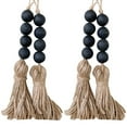 thumbnail image 6 of MRLESS Rustic Farmhouse Style Bead Garland Decor with Natural Jute Tassels for Home and Party, 6 of 6