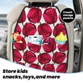 thumbnail image 5 of Kdxio Tulips Flowers Print 2 Pack Car Kick Mat Seat Cover Back Protector Mat with Pockets for Organizer Backseat Protector and Storage Anti Kick Pad for Vehicles, 5 of 9