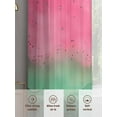 thumbnail image 6 of Watercolors Pink Sky Sheer Curtains 96 Inches Long 2 Panels Green Modern Black Art Light Filtering Semi Sheer Window Curtains Drapes for Bedroom Living Room 52"x96", 6 of 7