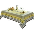 thumbnail image 3 of Home Bargains Plus Rectangle Fabric Tablecloth, 60 x 84 inch, Olivier Yellow and Grey Country Olive, 3 of 9