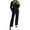 1#Black, variant on Women's Wide Leg Pants Suit Set 2026 Fall Business Casual Blazer and Trousers with Pockets Two Piece Brown S