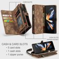 thumbnail image 5 of Zipper Wallet Case Compatible With Samsung Galaxy Z Fold 4, Pu Leather Cover With Card Holder & Wristband, 5 of 5