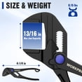 thumbnail image 2 of WORKPRO 4" Mini Adjustable Pliers Wrench, Parallel Jaws, Anti-Rust Coating, Compact Tool for Tight Spaces, 2 of 10