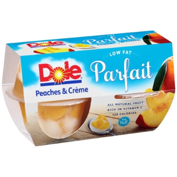 Dole Fruit Bowls Peaches & Creme Parfait (Pack of 3)