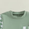 thumbnail image 5 of TOWED22 Summer Toddler Girl Clothes 2t 3t 4t 5t Embroidered Baby Girl Outfit 2 Piece Doll Neck Striped Shirt Blue Shorts Set(Green,2-3 Y), 5 of 6