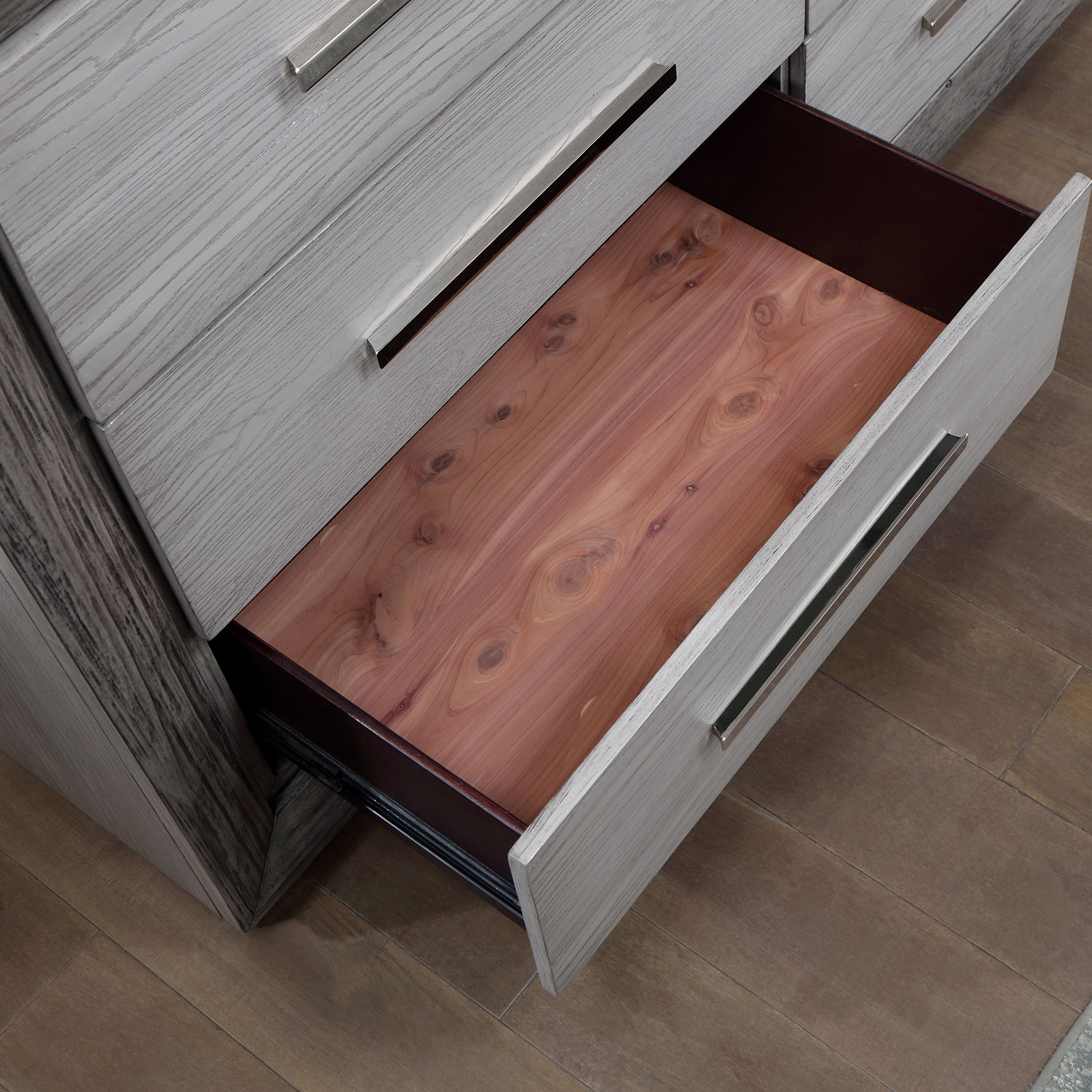 Furniture of America Lima Transitional 6-Drawer Adult Dresser, Gray