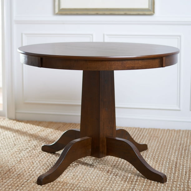 Safavieh Sergio Contemporary 40 In X 30 Round Dining Table Rustic Café Com Round Dining Table Rustic, 40 Inch Round Pedestal Table