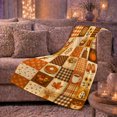 thumbnail image 6 of Harvest Collection Autumn Pumpkin Sunflower Pie, Cozy Festive Scene, Warm Flannel Blanket for Living Room and Family Room, Garden Lovers Thanksgiving Gift, Festive Home Decor, 6 of 9