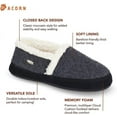 thumbnail image 5 of acorn women's moc with premium memory foam moccasin, dark charcoal heather ragg wool, large, 5 of 7