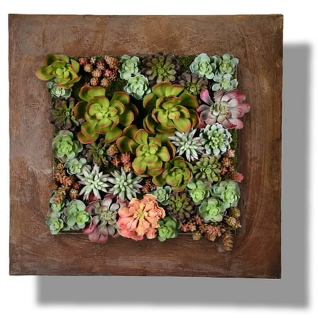 Modern Home Living Wall Galvanized Steel/Zinc Succulent Planter (Rust Zinc  16 Pocket)