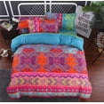 thumbnail image 6 of Botoutin Bohemian 3-Pieces Multicolored Red Striped Ethnic Mandala Duvet Bedding Sets, King, 6 of 7