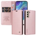 thumbnail image 1 of Allytech Wallet Case for Samsung Galaxy S21 FE,Premium PU Leather Hidden Magnetic Closure Folio Flip Card Slots Cash Pocket Kickstand Wallet Shockproof Phone Case,Rosegold, 1 of 11