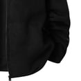 thumbnail image 5 of WRKEKC Mens Jacket Solid Color Fleece Shearling Lined Zip Up Pockets Stand Collar Long Sleeve Thickened Casual Outerwear for Men, 5 of 5