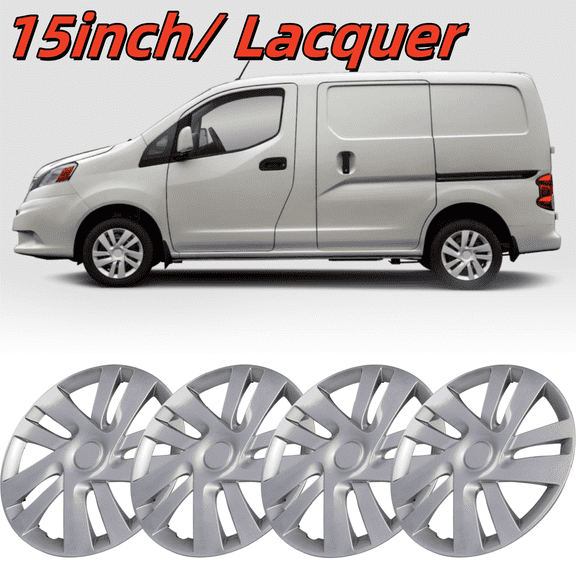 Wheel Rims Covers 15 inch 4 Pieces ,for 2013-2021 NISSAN NISSAN NV200 Compatible With Steel Wheels Hubcaps PP Material (Lacquer)