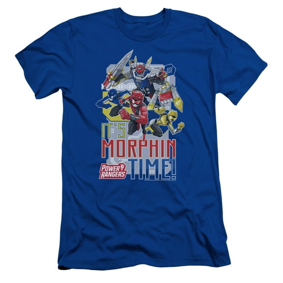 Power Rangers Morphin Time Adult 30/1 T-Shirt Royal Blue
