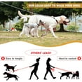 thumbnail image 4 of Enkarl Heavy Duty 2 Way Dog Lead Metal Chain Double Pet Clip Leash Coupler 360° Swivel No Tangle Double Dog Walking & Training Leash (M 3.5mm*60cm Double Leash, Silver), 4 of 9