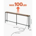thumbnail image 4 of 1-Tier Narrow Console Table with Charging Station - 70.9" Entryway Sofa Table, 4 of 10