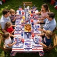 thumbnail image 3 of 96PCS 4th of July Tableware Set for 24 Guests, USA 250th Patriotic Paper Plates and Napkins with Red Blue Forks, Disposable Party Supplies for BBQ Picnic, 3 of 8