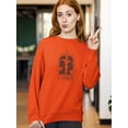 thumbnail image 2 of Outline Zodiac Sign Libra Sweatshirt Women -Image by Shutterstock, Female x-Large, 2 of 4