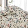 thumbnail image 6 of SLEEPBELLA Queen Size Comforter Set Teal & Red Botanical Pattern Printed on White 100% Cotton Fabric, Ultra Soft Microfiber Inner Fill 3Pcs Bedding Set, 6 of 6