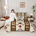 thumbnail image 6 of Manfei Wheat Aztec Bedding Sets Twin with Comforter, Sheep Skeleton Comforter Sets Twin Size, Bohomian Hippie Reversible Down Comforter, Microfiber Bedroom Decoration, 2pcs, 6 of 8