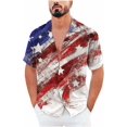 thumbnail image 6 of Men''s Hawaiian Outfits Button Down Short Sleeve Matching Set Casual Beach Party Shirt and Shorts, 6 of 8