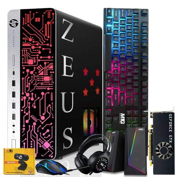 Restored HP G3 Gaming Desktop PC,Intel Core i5 6th Gen,GTX 1050 TI 4GB GDDR5,16GB RAM,1TB SSD + 4TB HDD,RGB Kit,Windows 11 Pro