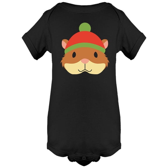 Hamster With A Christmas Hat Bodysuit Infant -Image by Shutterstock, 6 Months