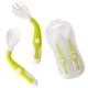 thumbnail image 1 of Utensilios para bebés Cucharas con estuche seguro de viaje Bebés pequeños Niños Alimentación Cuchara de entrenamiento Agarre fácil Resistente al calor Flexible Suave Perfecta Autoalimentación Cucharas de aprendizaje Verde hierba Sailing Electrónica, 1 of 6