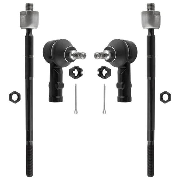 BOXI 4pcs Front Inner Outer Tie Rod Ends Fit for Hyundai Elantra 2001-2006/Tiburon 2003-2008 / for Kia Spectra 2005-2009/Spectra5 2005-2009 | ES3377 EV80310