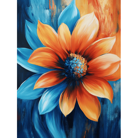 Abstract Flower Decorative Painting/Canvas Art, Perfect for Living Room, Bedroom, Office, Dining Room, Hallway, Kitchen, Bathroom, Study Room, and Entryway Decoration.