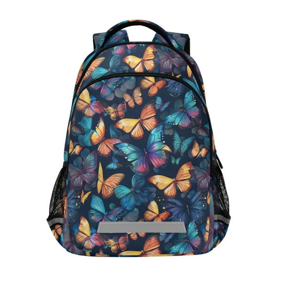 ALAZA Butterflies Beautiful Backpack Elementary School Bag Bookbag Travel Rucksack
