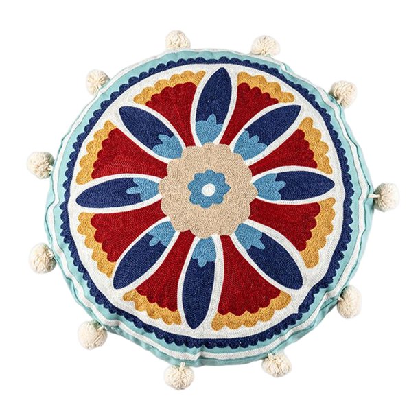Mandala decorativa Funda de almohada 45cm no incluido Mandala Meditación rojo azul Gloria Funda Cojín Mandala