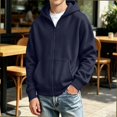 thumbnail image 2 of HAOTAGS Kids Hooded Sweatshirt (4-15) Long Sleeve Hoodie With Pocket Warm Zipper Jacket Navy Size 8, 2 of 9
