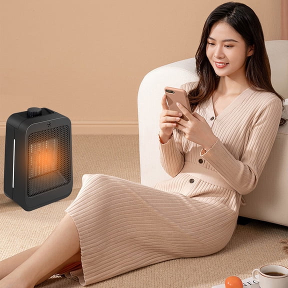 ZZkhGo Battery Powered Heater Heater and Fan Combo Electric Portable Space Heater - 1500W Fast Heating Ceramic Heater Features , Mini Heater For Bedroom,Desk,Office And Indoor Use