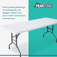 thumbnail image 2 of Peakform Compact Folding Banquet Table for Indoor or Outdoor Use, 6 Foot, White, 2 of 10