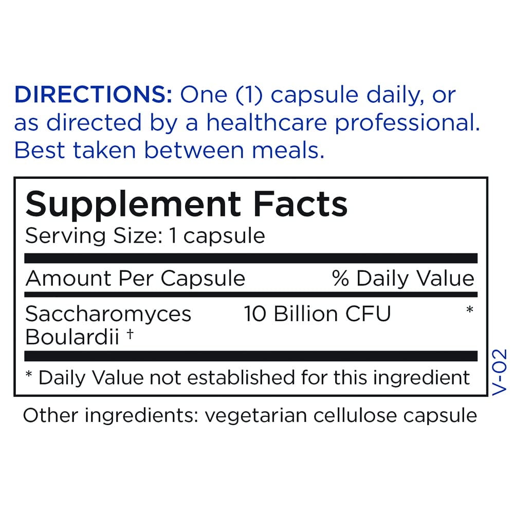 Metabolic Maintenance Saccharomyces Boulardii - Delivers 550 mg Non-Colonizing Yeast Providing 10 Billion CFUs - Supports Microbial Balance & Immune Function - 60 Servings - 60 Capsules