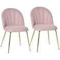 thumbnail image 1 of HOMCOM Modern Dining Chairs, Pink (Set of 2), 1 of 10