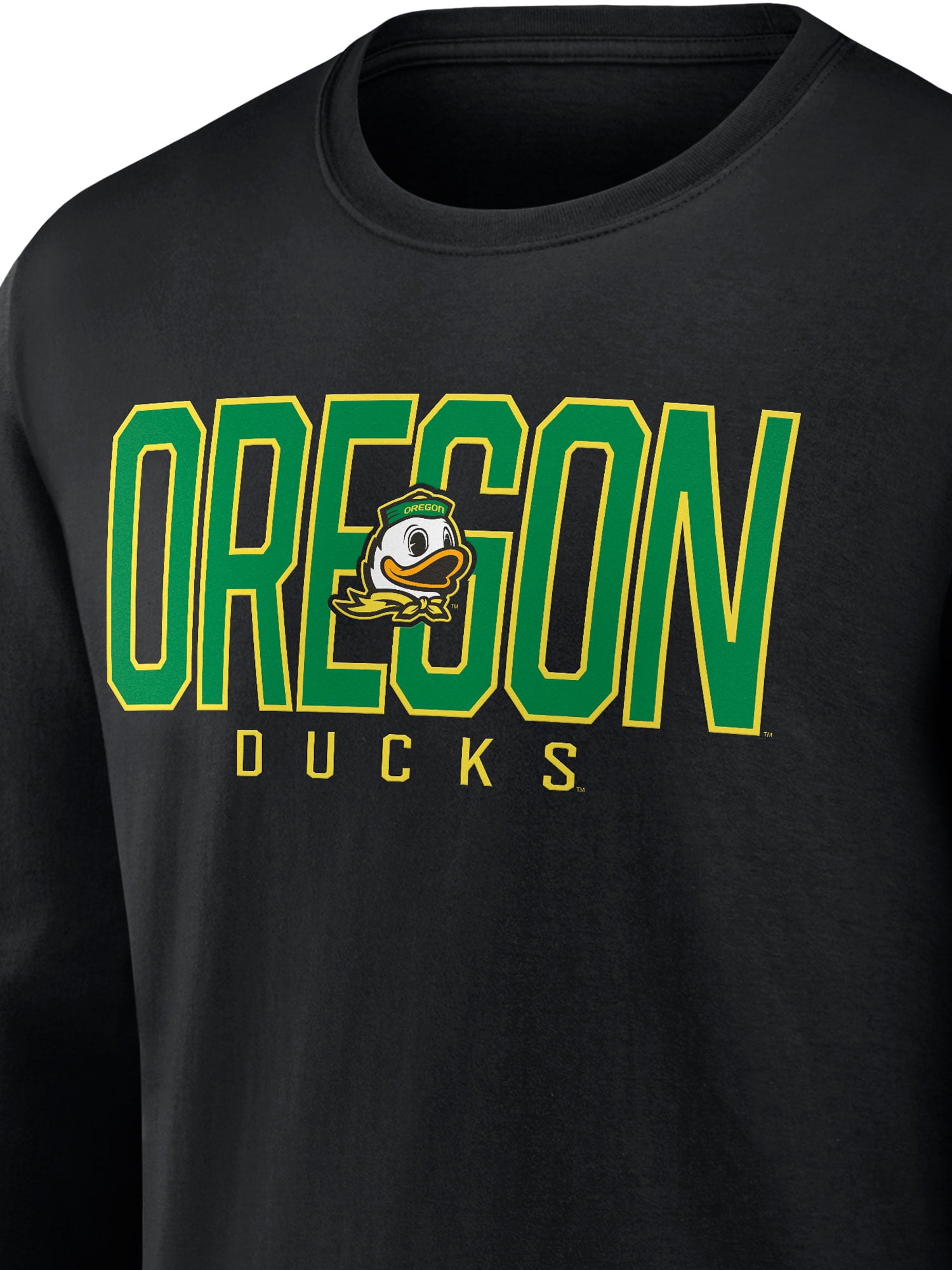 NCAA Oregon Ducks Men's Cotton Black Long Sleeve T-Shirt