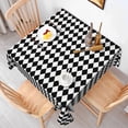 thumbnail image 3 of Tchckioa Black and White Checkered Tablecloth,Waterproof Table Cloth for Kitchen Outdoor,52x52 Inch,Square, 3 of 6