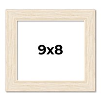 9x8 Frame White Real Wood Picture Frame Width 1.5 inches | Interior Frame Depth 0.5 inches | Barn