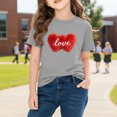thumbnail image 5 of Nilvkv Girls Tee Shirts, Shirts for Girls, Sweet Print Short Sleeve Cotton Top Casual Summer Gray 7-8 Years, 5 of 8