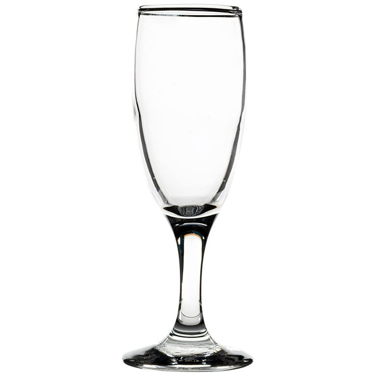 Madison dcor White Champagne Flutes | 6 Ounce Capacity Perfect for Parties, Weddings, and Everyday Thick and Durable Dishwasher Safe Set of 6