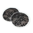 thumbnail image 4 of 4pcs Black Lace Nipple Covers Soft Silicone Reusable Adhesive Waterproof Breast Nipple Coverage Patch, 4 of 5
